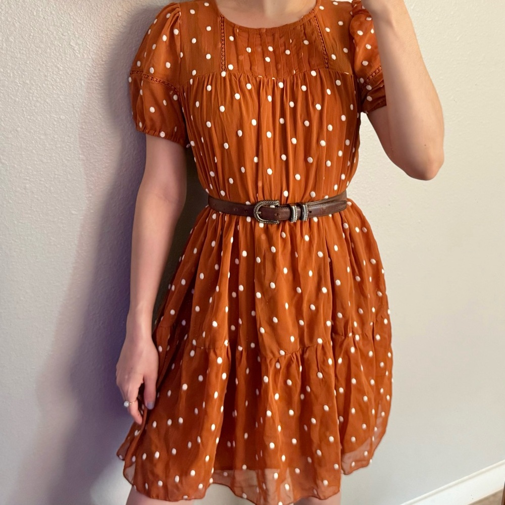 Blu Pepper Tiered Polka Dot Dress